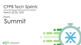 HMDA Tech Sprint The Summit — consumerfinancegov [upl. by Primaveria507]