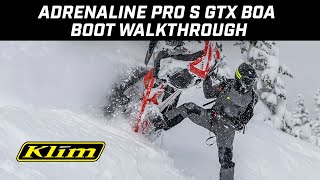 Adrenaline Pro S GTX BOA Boot  Product Walkthrough [upl. by Stickney]