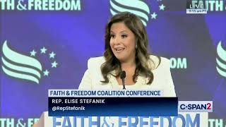 Chairwoman Stefanik Addresses Faith And Freedom Coalition Conference [upl. by Cypro]