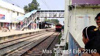 22160  MAS CSMT SF EXP  Chennai to Mumbai CSMT  0200 min halt in Thiruvallur Railway Station [upl. by Lauree763]