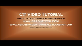 Part 31  C Tutorial  Explicit interfaces implementationavi [upl. by Narf]