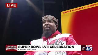 WATCH Tech N9ne performs KCMO Anthem Red Kingdom at Chiefs rally [upl. by Abeh]