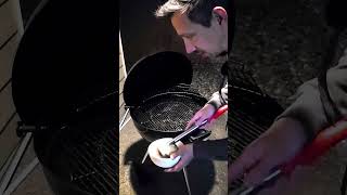 Bristle free BBQ grill cleaning brush Uses steam to clean Quick Review [upl. by Elbart]