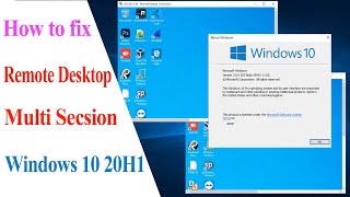 Remote desktop multi session on Windows 10 21H1  Hướng dẫn cho phép Multi Remote Session Windows 10 [upl. by Nuaj]