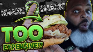 Shake Shack Bourbon Bacon Cheddar Chicken Sandwich Review  TOO EXPENSIVE [upl. by Anialeh]