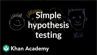 Simple hypothesis testing  Probability and Statistics  Khan Academy [upl. by Jeffery]