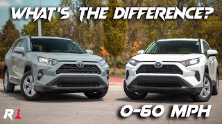 Toyota RAV4 vs RAV4 Hybrid 060 Test amp Comparison [upl. by Ling]