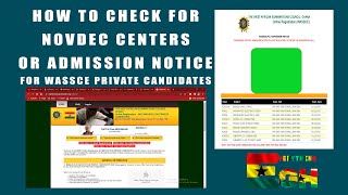 HOW TO CHECK FOR NOVDEC CENTERS  ADMISSION NOTICEwaec waeccentres novdec wassce wassceprivate [upl. by Aerdnael]