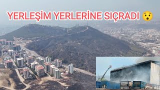 İZMİR YANIYOR YANAN YERLERİ DRONE İLE ÇEKTİM😯izmir izmiryangın yangın sondakika [upl. by Narba]