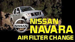 How to change the AIR FILTER on a Nissan NAVARA  PATHFINDER  FRONTIER [upl. by Vatsug]