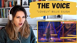 REACTING TO quotLovelyquot Billie Eilish The Voice Albina amp Filip [upl. by Ahsaz900]