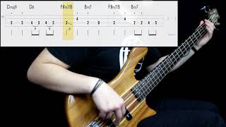 Wham  Last Christmas Bass Cover Play Along Tabs In Video [upl. by Yuzik]