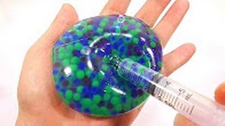 Syringe Slime Glue Orbeez Water Balloons Toy Learn Colors Slime Icecream DIY [upl. by Lewison129]