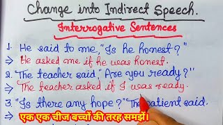 Direct and Indirect SpeechInterrogative SentencesNarration in English Grammar [upl. by Neyud864]