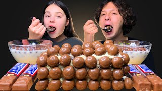 ASMR MALTESERS CHOCOLATE CAKE SNICKERS EATING SOUNDS MUKBANG 먹방 Tati ASMR [upl. by Sanford]