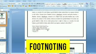 Footnotes  footnoting in ms word [upl. by Redliw855]