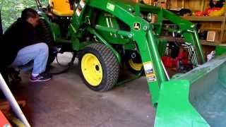 John Deere 2032R Attaching the H130 Loader  Super Easy [upl. by Adil878]