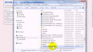 Downloading the MYOB Trainingcompany MYOB fileavi [upl. by Tiram]