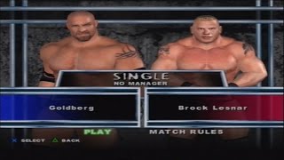 Goldberg vs Brock Lesnar  WWE SmackDown Here Comes the Pain PS2 [upl. by Farr896]