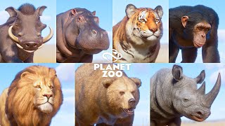 ALL 231 ANIMALS ORIGINAL AND MODDED IN PLANET ZOO [upl. by Ridley]