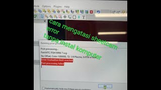 cara mengatasi sheetcam error [upl. by Etiam]