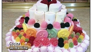 Tarta de chuches  Recetas de cocina  Cocina de Martina [upl. by Ellemrac]