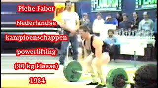 Piebe Faber Nederlandse kampioenschappen powerlifting 90 kg klasse 1984 [upl. by Vern289]