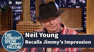 Neil Young Recalls Jimmys quotWhip My Hairquot Impression [upl. by Ahtelrac833]