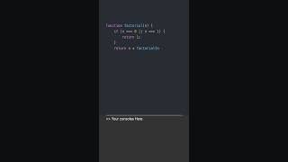 Calculate Factorial in JavaScript  Javascript Interview Question [upl. by Ahsoek]