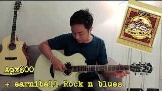 Senar yang paling cocok untuk gitar Yamaha apx600 earniball rock n blues 01052 [upl. by Dorothy]