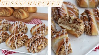 Nussschnecken wie vom Bäcker  Hefegebäck mit Nuss  super lecker  Findikli Cörek [upl. by Papp]