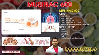 Musinac 600 l Bronchitis l Emphysema l Mucoviscidosis l Doctor Meds l Uses In Hindi amp English Sub [upl. by Ajssatan]