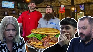 British Family React THE TOUGHEST CHALLENGE IVE ATTEMPTED ALL YEAR THE 10LB BURGATORY CHALLENGE [upl. by Einnos]