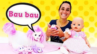 Video e giochi per bambini Barbie e i suoi cuccioli Le bambole Baby Born [upl. by Anicul]