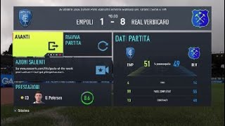 FIFA 22 Modalità Carriera 7 giornata della Serie A Enilive Empoli Real Verbicaro [upl. by Yellat745]