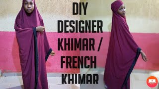 DIY French khimar sewing  Easy Khimar tutorial  Beginner friendly khimar tutorial  Easy Jilbab [upl. by Waller]