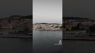 Mytilene from DIAGORAS ferry [upl. by Nelg]