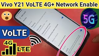 Vivo Y21 VoLTE network Enable  how to enable volte network in vivo y21 [upl. by Ives]