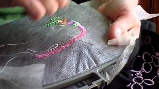 Fixing snaggedlooped satin stitching  machine embroidery [upl. by Ahsienat]