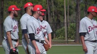 2017 Tigers Spring Training  Daniel Stumpf in Pitcher Defense Drills [upl. by Tabshey]