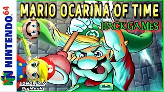 THE LEGEND OF MARIO OCARINA OF TIME do NINTENDO 64 N64 Mod de Zelda e Mario Game Marks Longplay [upl. by Akemed]