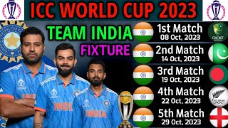 ICC World Cup 2023 India All Matches Schedule  India Schedule World Cup 2023  World Cup Schedule [upl. by Elleda356]