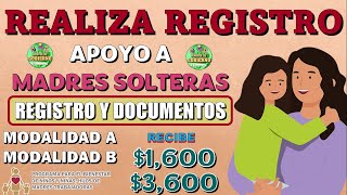 📝💲APOYO A MADRES SOLTERAS ¡REALIZA TU REGISTRO Y RECIBE 1600 Y 3600📝💲 ¡REALIZA EL REGISTRO ASÍ [upl. by Agem]