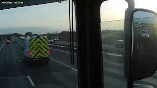 M56 Freight Haulage Transport POV Truck Driving with Trucker Joe HGV Class 1 Driver [upl. by Eilyac]