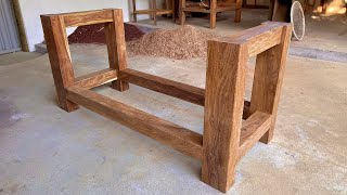 Bancada Profissional de Marceneiro Estrutura Brutal 2  Traditional Woodworking Bench [upl. by Enitsud982]