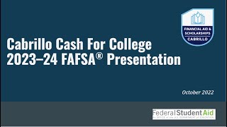 FAFSA 2324 Line by Line [upl. by Lederer]