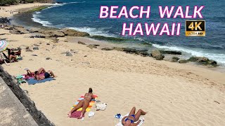 4K 🇺🇸 USA  Hookipa Beach Walk with Turtles on the beach  Wait for the end hawaii [upl. by Strickland]