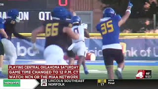 UNK football game time changed against Central Oklahoma [upl. by Assenad503]