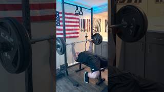 Raw Bench press  max reps with 315 after equipped training [upl. by Atirak]