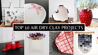 10 DIY AIR DRY CLAY IDEAS  FUN AND UNIQUE PROJECTS [upl. by Ened]